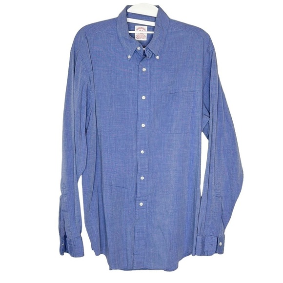 Brooks Brothers Blue Button Down Long Sleeve Shirt Size‎ 16-5 - Picture 2 of 8